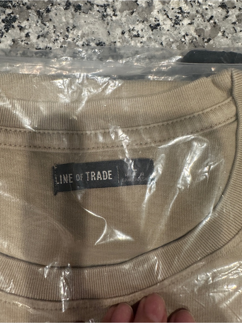 Line of Trade Men’s Tan Crew Neck Shirt